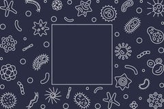 Struttura orizzontale di microbiota umano Illustrazione del profilo di vettore illustrazione di stock Struttura orizzontale di microbiota umano Illustrazione del profilo di vettore illustrazione di stock