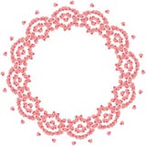 Struttura sveglia del confine del cerchio del fondo con i petali del fiore illustrazione vettoriale Struttura sveglia del confine del cerchio del fondo con i petali del fiore illustrazione vettoriale