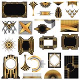 Strutture di Art Deco Vintage illustrazione di stock Strutture di Art Deco Vintage illustrazione di stock