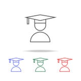 Student- eller skolasymbol Beståndsdelar av mång- kulöra symboler för utbildning Högvärdig kvalitets- symbol för grafisk design E stock illustrationer Student- eller skolasymbol Beståndsdelar av mång- kulöra symboler för utbildning Högvärdig kvalitets- symbol för grafisk design E stock illustrationer