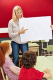 Studenten die ABC in basisschool leren stock afbeeldingen Studenten die ABC in basisschool leren stock afbeeldingen