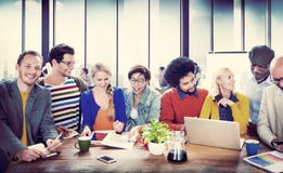 Studenten Universitair het Leren Communicatie Concept stock afbeelding Studenten Universitair het Leren Communicatie Concept stock afbeelding