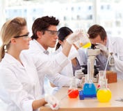 Students Learning Scientific Experiments Royalty Free Stock Photos Students Learning Scientific Experiments Royalty Free Stock Photos