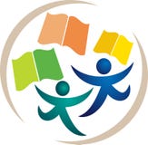 Teamwork Students Book Logo Stock Vector - Image: 36324046