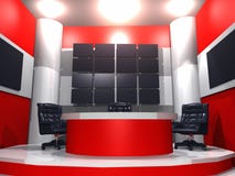 Studio d'actualités de TV illustration de vecteur Studio d'actualités de TV illustration de vecteur