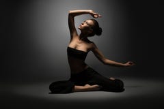 Studio Photo Of Beautiful Girl Doing Yoga Royalty Free Stock Photos