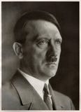 Studio Portrait Of Adolf Hitler, Leader Of Nazi Germany. Reproduction Of Antique Photo Royalty Free Stock Images Studio Portrait Of Adolf Hitler, Leader Of Nazi Germany. Reproduction Of Antique Photo Royalty Free Stock Images