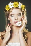 Studio Portrait Of Young Woman With The Floral Wreath Royalty Free Stock Photo