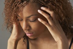 Studio Portrait Of Stressed Teenage Girl royalty free stock photos Studio Portrait Of Stressed Teenage Girl royalty free stock photos