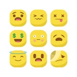 Cute emoji emoticon reaction expression smiley set vector isolated royalty free illustration Cute emoji emoticon reaction expression smiley set vector isolated royalty free illustration