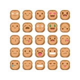 Cute Monkey emoji emoticon reaction expression smiley set vector isolated stock illustration Cute Monkey emoji emoticon reaction expression smiley set vector isolated stock illustration