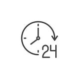 24 Stunden Service-Entwurfsikone vektor abbildung 24 Stunden Service-Entwurfsikone vektor abbildung