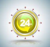 24 Stunden Service-Fahne vektor abbildung 24 Stunden Service-Fahne vektor abbildung