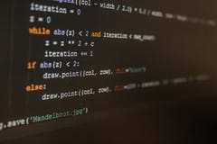 Stycke av att programmera kod i IDE fotografering för bildbyråer Stycke av att programmera kod i IDE fotografering för bildbyråer