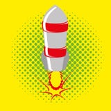 Style comique Rocket Isolated On Background illustration de vecteur Style comique Rocket Isolated On Background illustration de vecteur