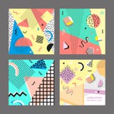 Style de la rétro mode 80s ou 90s de vintage Cartes de Memphis Grand positionnement Éléments géométriques à la mode Affiche abstr illustration de vecteur Style de la rétro mode 80s ou 90s de vintage Cartes de Memphis Grand positionnement Éléments géométriques à la mode Affiche abstr illustration de vecteur