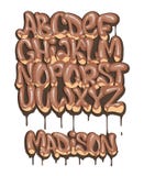 Style de police liquide réglé d'alphabet de chocolat illustration stock Style de police liquide réglé d'alphabet de chocolat illustration stock