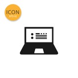 Style plat d'isolement par icône d'ordinateur portable illustration libre de droits Style plat d'isolement par icône d'ordinateur portable illustration libre de droits