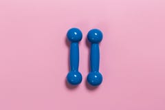 Styled photography of fitness equipment dumbbells on pink background stock photography Styled photography of fitness equipment dumbbells on pink background stock photography