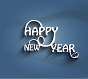 Stylish for happy new year text colorful design. Background royalty free illustration Stylish for happy new year text colorful design. Background royalty free illustration