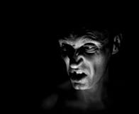 Stylish portrait of adult caucasian man with very angry face and who seems like maniac or devil. royalty free stock photography Stylish portrait of adult caucasian man with very angry face and who seems like maniac or devil. royalty free stock photography