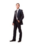 Stylish young man in suit and tie. Business style. Handsome man standing and looking at the camera Royalty Free Stock Photos Stylish young man in suit and tie. Business style. Handsome man standing and looking at the camera Royalty Free Stock Photos