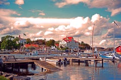 Styrso-Insel in Sothern-Archipel von Gothenburg stockbild Styrso-Insel in Sothern-Archipel von Gothenburg stockbild