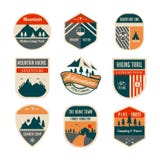 Ställ in av bild för vektor för emblem för tappningstil retro stock illustrationer Ställ in av bild för vektor för emblem för tappningstil retro stock illustrationer