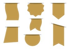 Ställ in av guld- tomma baner för din text också vektor för coreldrawillustration stock illustrationer Ställ in av guld- tomma baner för din text också vektor för coreldrawillustration stock illustrationer