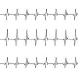 Ställ in av tre heartbeating linje vit bakgrund vektor illustrationer Ställ in av tre heartbeating linje vit bakgrund vektor illustrationer