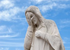 Stäng sig upp fo och Jesus Wept Statue, den nationella minnesmärken för oklahoma city & museet arkivbild Stäng sig upp fo och Jesus Wept Statue, den nationella minnesmärken för oklahoma city & museet arkivbild