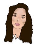 Stående av en kvinna vektor illustrationer Stående av en kvinna vektor illustrationer