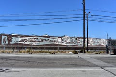 Störst väggmålning för San Francisco ` s på 600 fot långt, 1 arkivbilder Störst väggmålning för San Francisco ` s på 600 fot långt, 1 arkivbilder