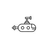 Submarine, robot outline icon. Signs and symbols can be used for web, logo, mobile app, UI, UX royalty free illustration Submarine, robot outline icon. Signs and symbols can be used for web, logo, mobile app, UI, UX royalty free illustration