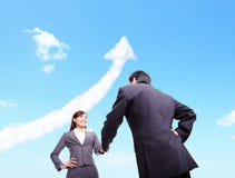 Success Business concept - woman and man handshake royalty free stock photography Success Business concept - woman and man handshake royalty free stock photography