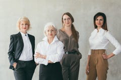 Successful business women educated female leaders