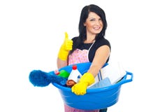 Successful Cleaning Woman Royalty Free Stock Photo Successful Cleaning Woman Royalty Free Stock Photo
