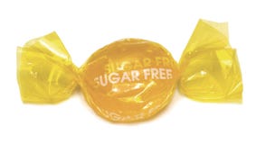 Sugar-Free Butterscotch Candy - Isolated