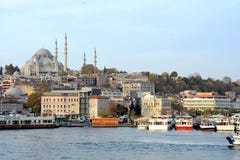 Suleymaniye Mosque Golden Horn Royalty Free Stock Image Suleymaniye Mosque Golden Horn Royalty Free Stock Image