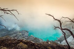 Sulfur fumes from the crater of Kawah Ijen Volcano in Indonesia Royalty Free Stock Photos Sulfur fumes from the crater of Kawah Ijen Volcano in Indonesia Royalty Free Stock Photos