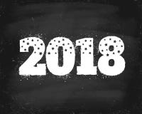 2018 sulla lavagna per il Natale ed il nuovo anno royalty illustrazione gratis 2018 sulla lavagna per il Natale ed il nuovo anno royalty illustrazione gratis