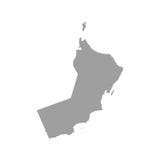 Sultanat des Oman-Vektorkartenschwarzschattenbildes lokalisiert auf weißem Hintergrund Hohe ausführliche Illustration lizenzfreie abbildung Sultanat des Oman-Vektorkartenschwarzschattenbildes lokalisiert auf weißem Hintergrund Hohe ausführliche Illustration lizenzfreie abbildung