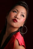 Sultry Asian Looking Over Shoulder Royalty Free Stock Images Sultry Asian Looking Over Shoulder Royalty Free Stock Images