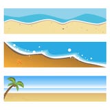Summer beach banners
