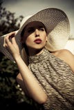 Summer Fashion Girl With Hat Stock Photo Summer Fashion Girl With Hat Stock Photo