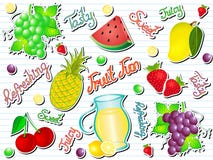 Summer Fruit Fun Doodle Vector Illustration Royalty Free Stock Image Summer Fruit Fun Doodle Vector Illustration Royalty Free Stock Image