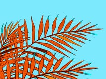 Summer holiday of an abstract background with palm leaves stock illustration Summer holiday of an abstract background with palm leaves stock illustration