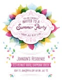 Summer Party Invitation stock illustration Summer Party Invitation stock illustration