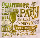 Summer poster. Typography background royalty free illustration Summer poster. Typography background royalty free illustration