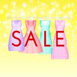 Summer sale background with vivid party dress. Vector background for banner, poster, flyer, card, postcard, cover stock illustration Summer sale background with vivid party dress. Vector background for banner, poster, flyer, card, postcard, cover stock illustration